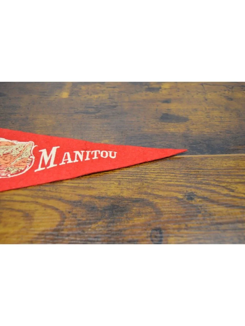 Vintage Manitou Felt Pennant Pikes Peak Graphic Souvenir Memorabilia 11 inches